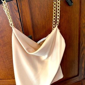 Alice+Olivia gold chain link tank top